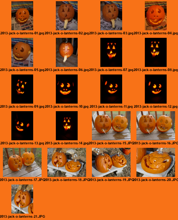 Jack-o'-lanterns: 2013