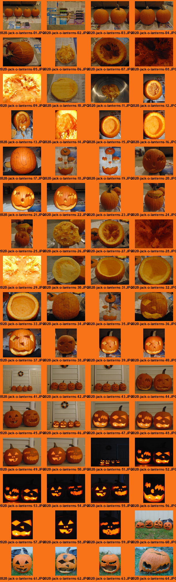 Jack-o'-lanterns: 2020