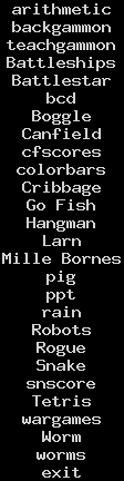 9menu: bsdgames