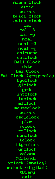 9menu: clocks+calendars