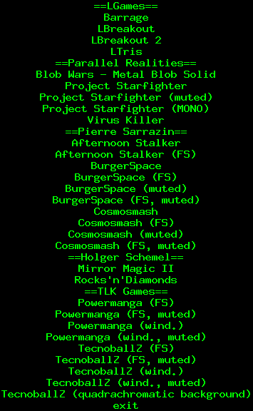 9menu: LGames/Parallel Realities/Pierre Sarrazin/Holger Schemel/TLK Games