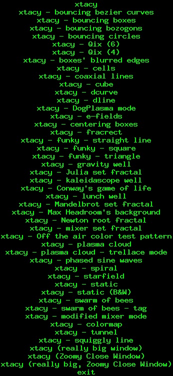 9menu: xtacy