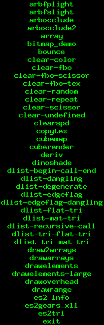 9menu: Mesa demos 1